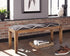 Lamont Natural/Navy Rectangular Upholstered Bench - 910177 - Bien Home Furniture & Electronics