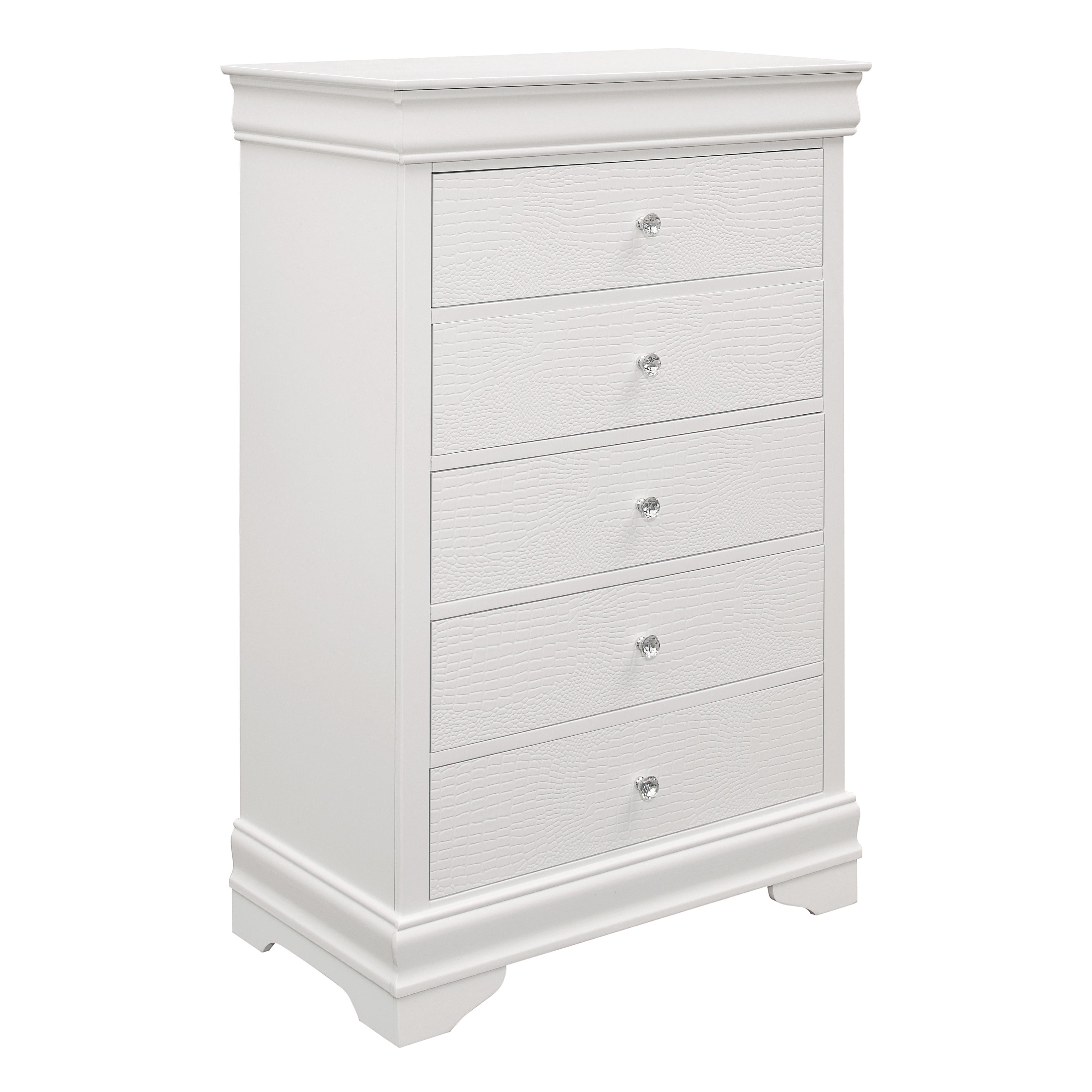 Lana White LED Upholstered Panel Youth Bedroom Set - SET | 1556WT-1 | 1556WF-3 | 1556W-4 | 1556W-9 - Bien Home Furniture & Electronics