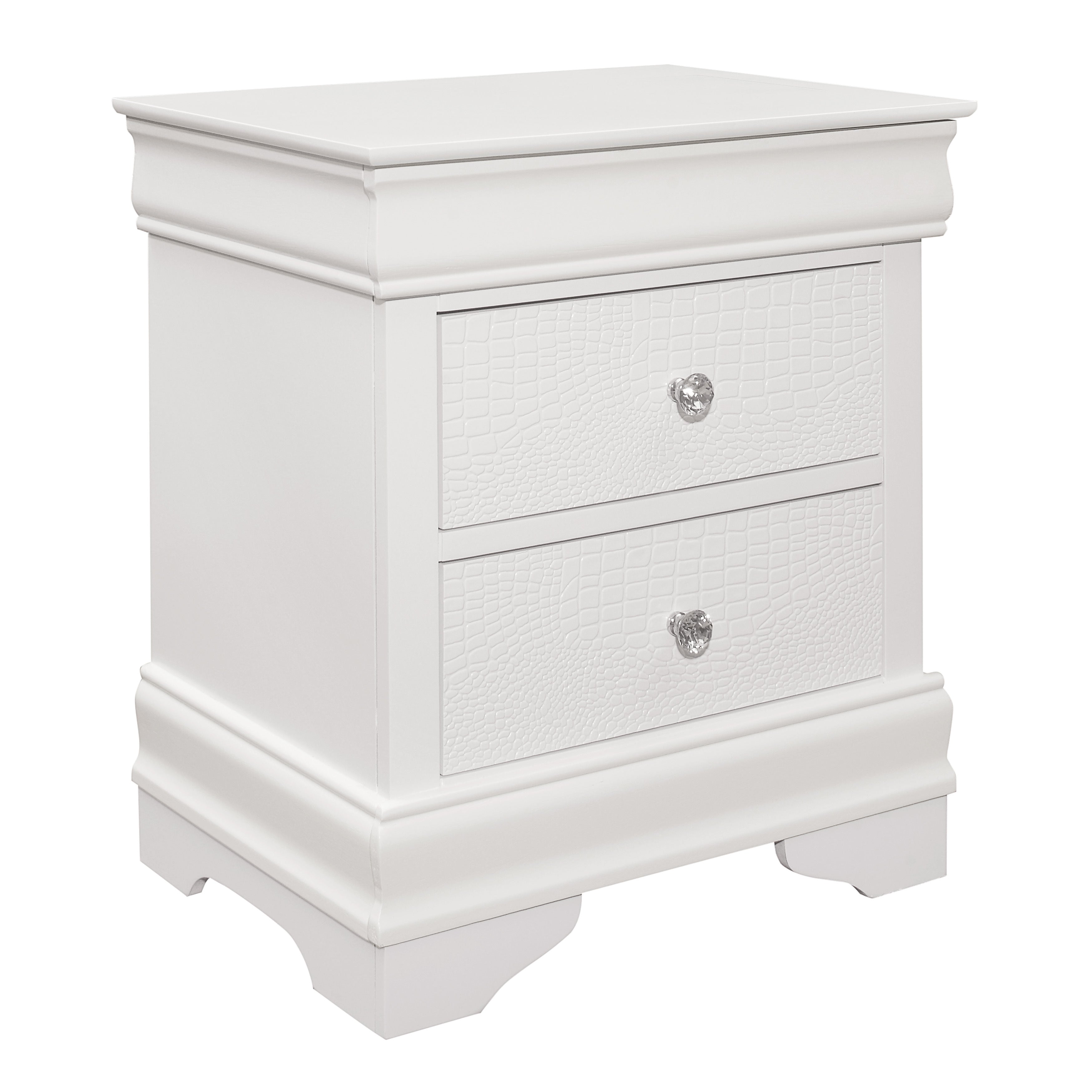 Lana White LED Upholstered Panel Youth Bedroom Set - SET | 1556WT-1 | 1556WF-3 | 1556W-4 | 1556W-9 - Bien Home Furniture & Electronics