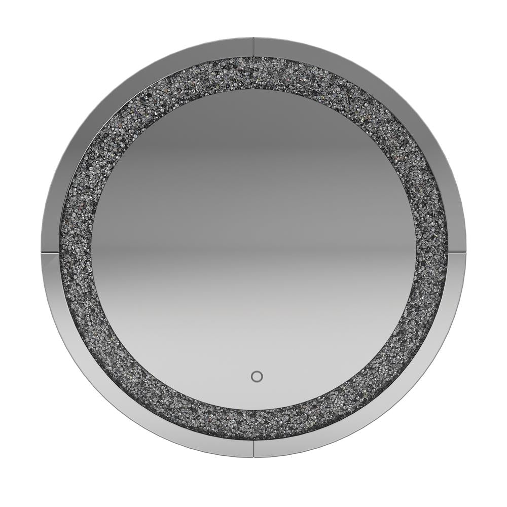 Landar Silver Round Wall Mirror - 961525 - Bien Home Furniture &amp; Electronics