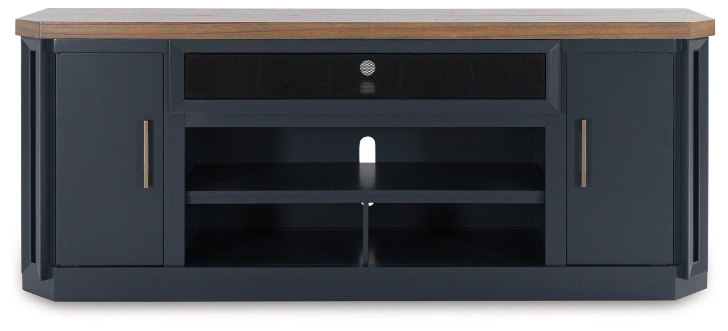 LANDOCKEN Brown/Blue 83" TV Stand - W402-68 - Bien Home Furniture & Electronics