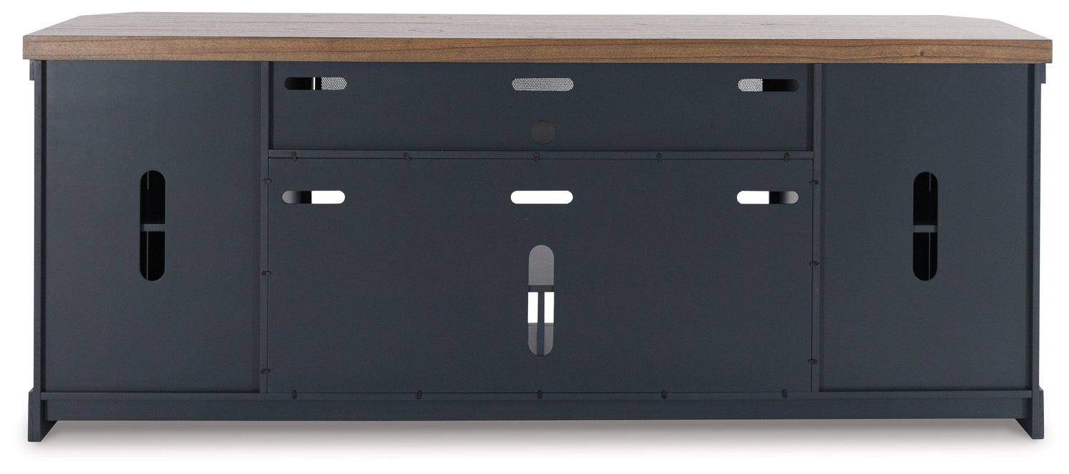 LANDOCKEN Brown/Blue 83" TV Stand - W402-68 - Bien Home Furniture & Electronics