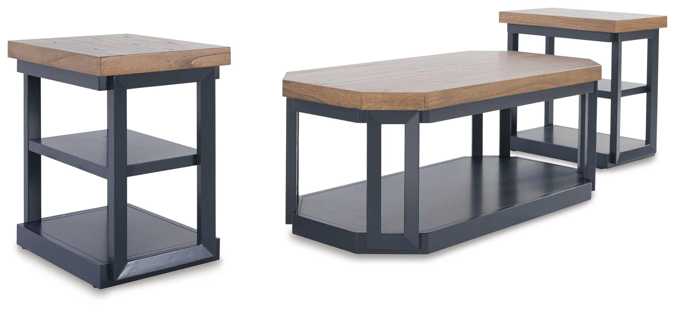 LANDOCKEN Brown/Blue Table, Set of 3 - T402-13 - Bien Home Furniture & Electronics