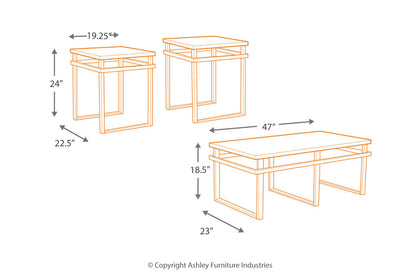 Laney Black Table, Set of 3 - T180-13 - Bien Home Furniture &amp; Electronics
