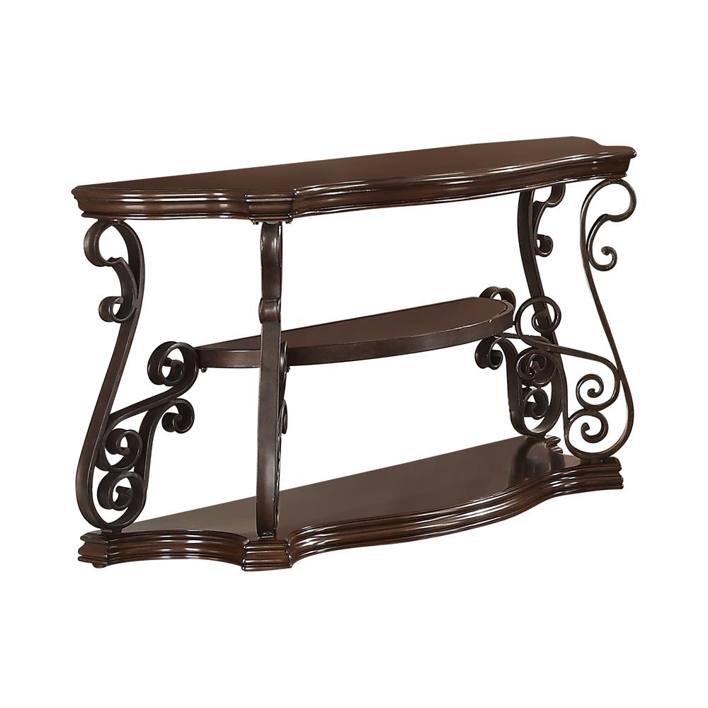 Laney Sofa Table Deep Merlot/Clear - 702449 - Bien Home Furniture & Electronics