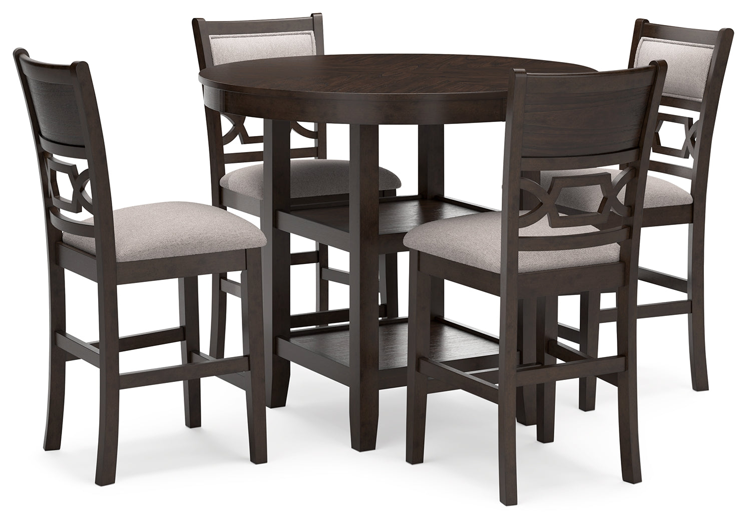 Langwest Brown Counter Height Dining Table and 4 Barstools (Set of 5) - D422-223 - Bien Home Furniture & Electronics