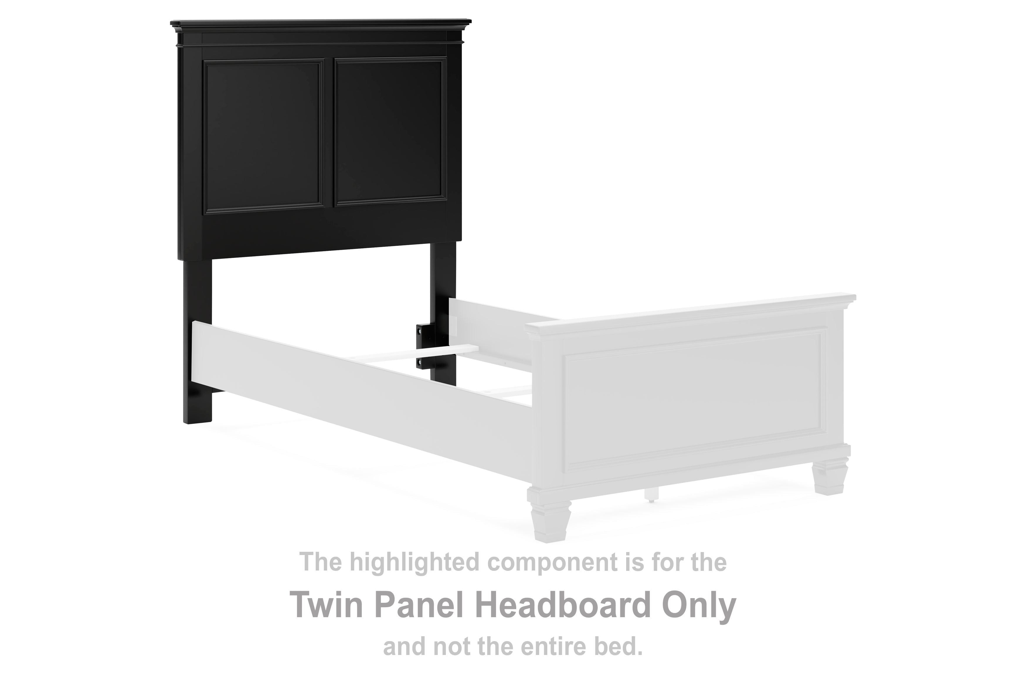 Lanolee Black Twin Panel Headboard - B687-53 - Bien Home Furniture & Electronics