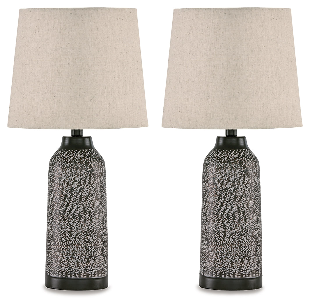 Lanson Antique Bronze Finish Table Lamp, Set of 2 - L204454 - Bien Home Furniture &amp; Electronics