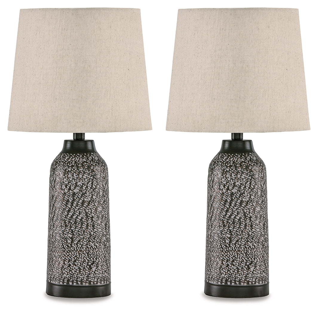 Lanson Antique Bronze Finish Table Lamp, Set of 2 - L204454 - Bien Home Furniture & Electronics