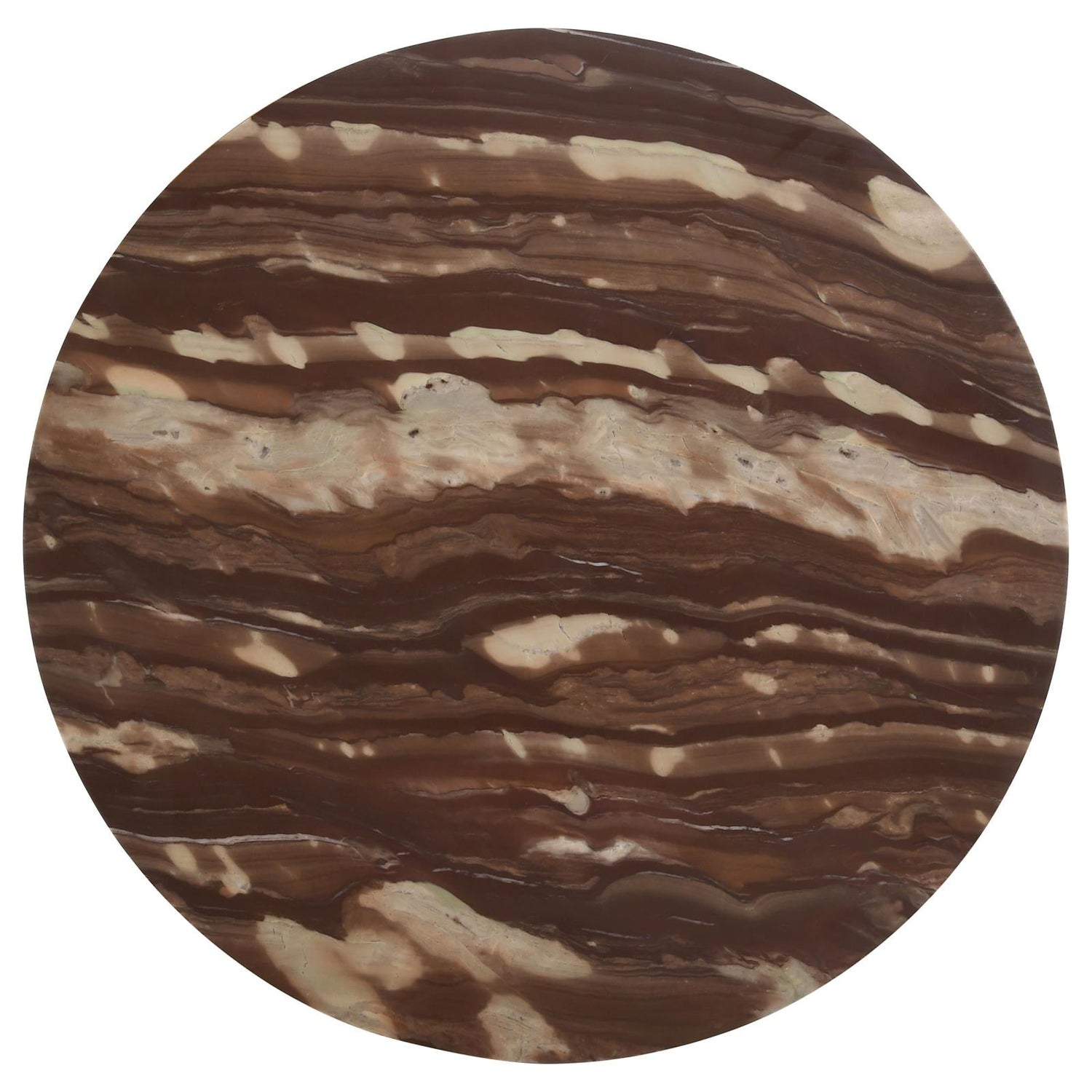 Latifa Red/Black Round Accent Table with Marble Top - 936010 - Bien Home Furniture & Electronics