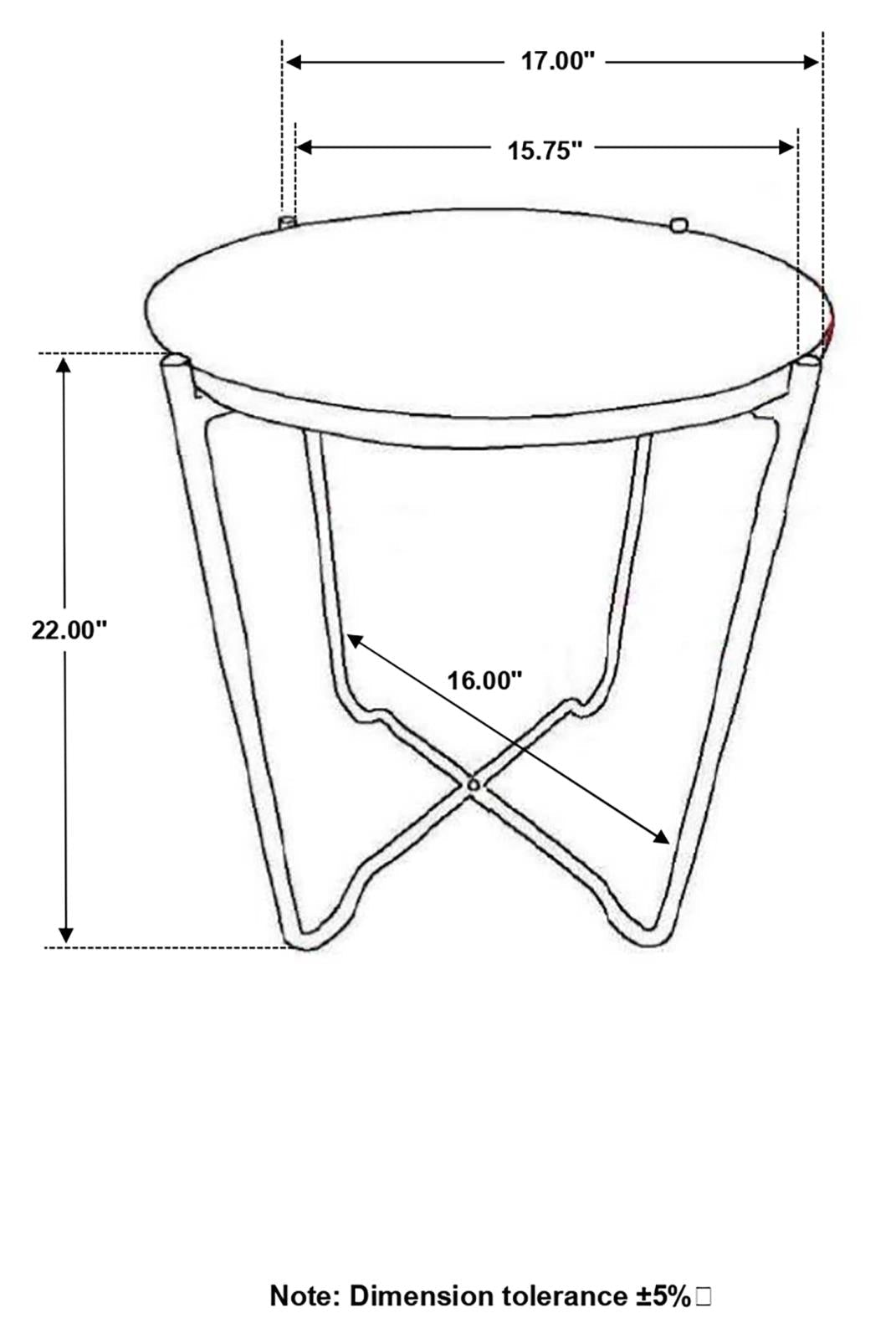 Latifa Red/Black Round Accent Table with Marble Top - 936010 - Bien Home Furniture & Electronics