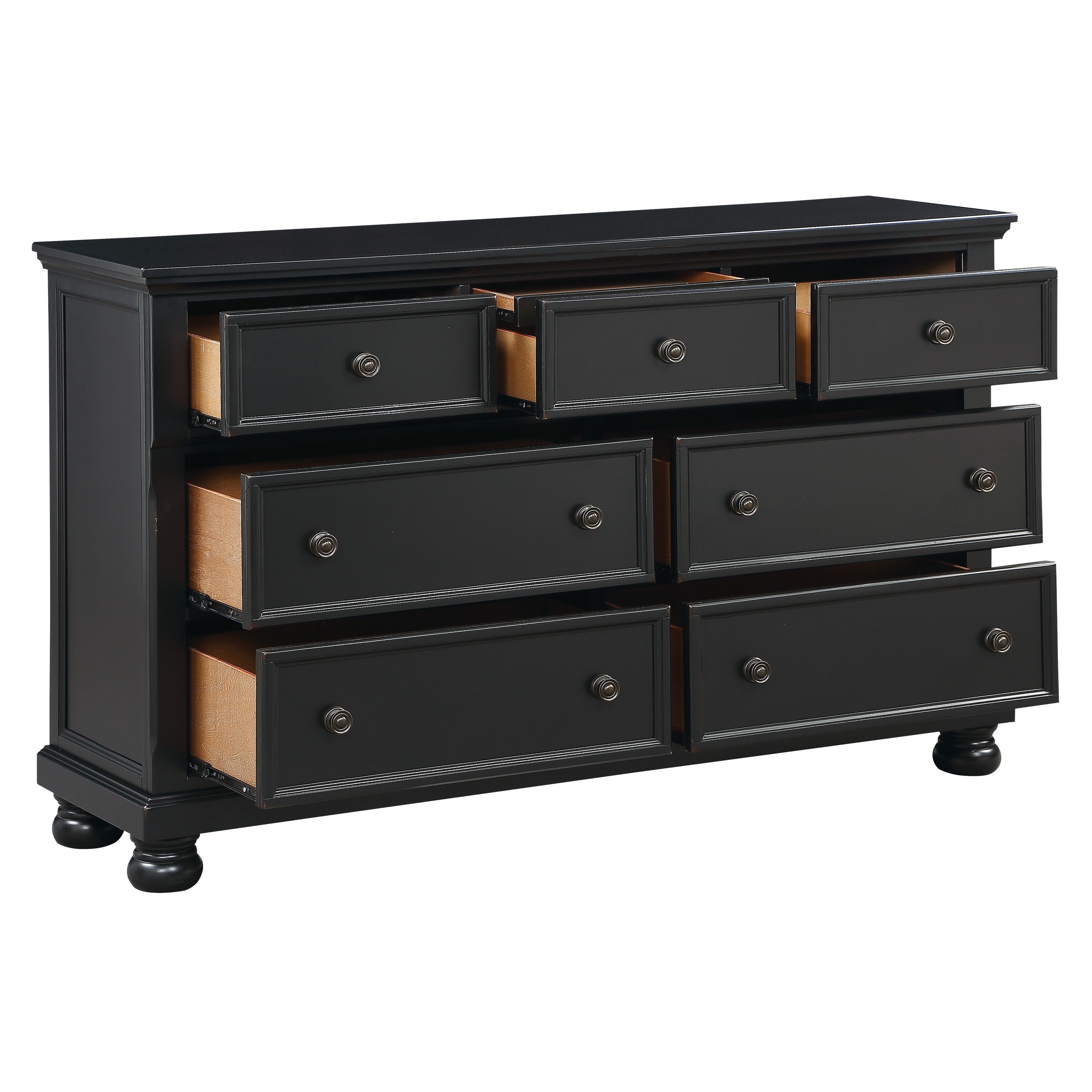 Laurelin Black Dresser - 1714BK-5 - Bien Home Furniture &amp; Electronics