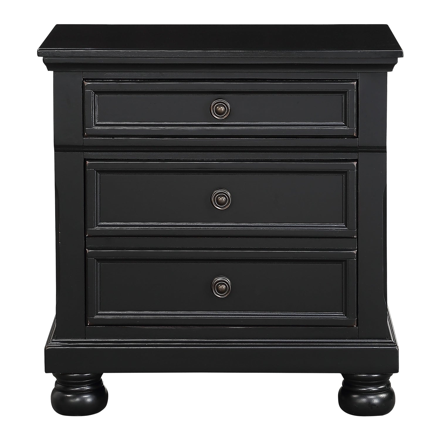 Laurelin Black Nightstand - 1714BK-4 - Bien Home Furniture & Electronics