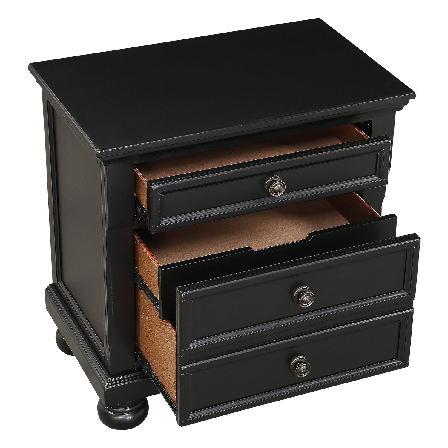 Laurelin Black Nightstand - 1714BK-4 - Bien Home Furniture & Electronics