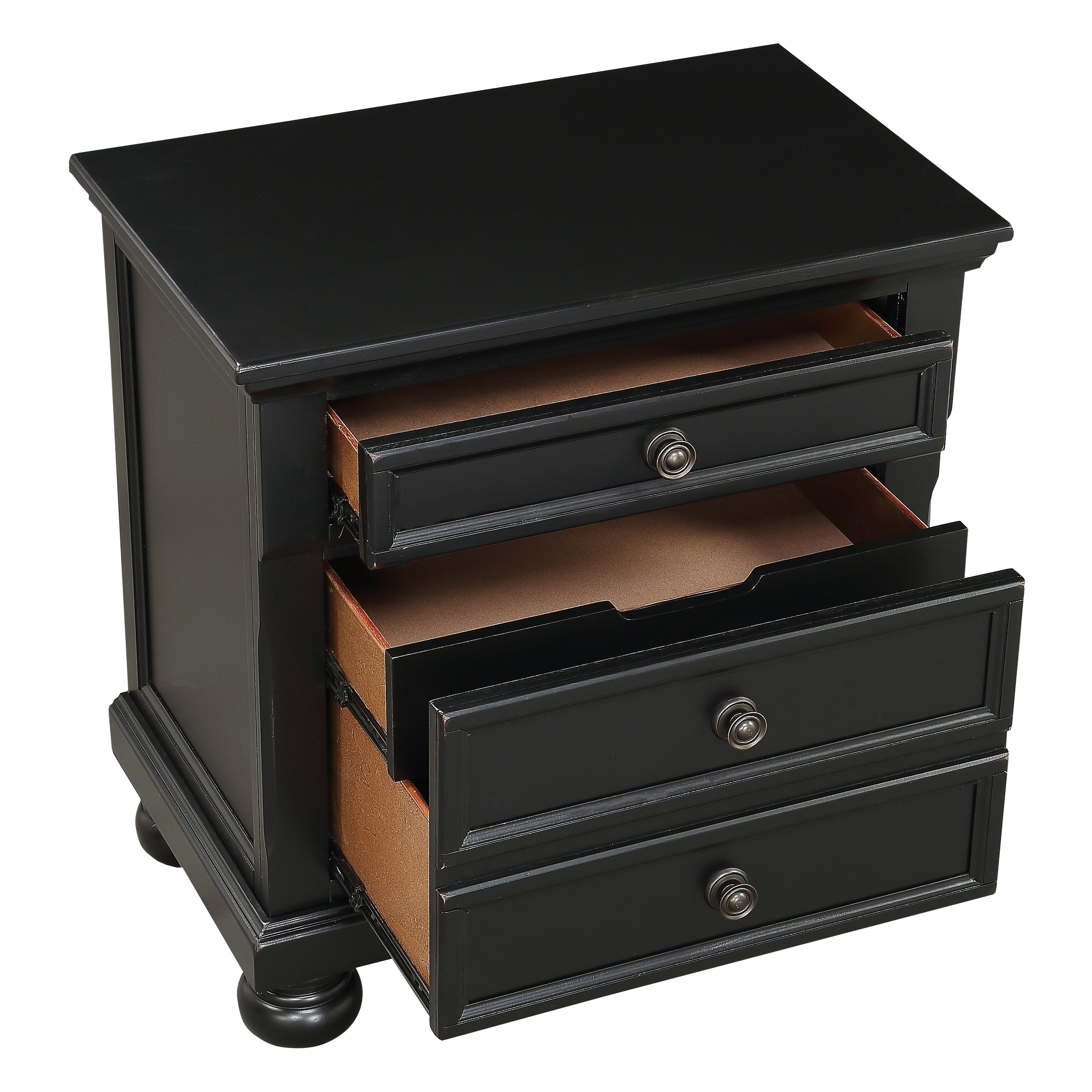 Laurelin Black Nightstand - 1714BK-4 - Bien Home Furniture & Electronics