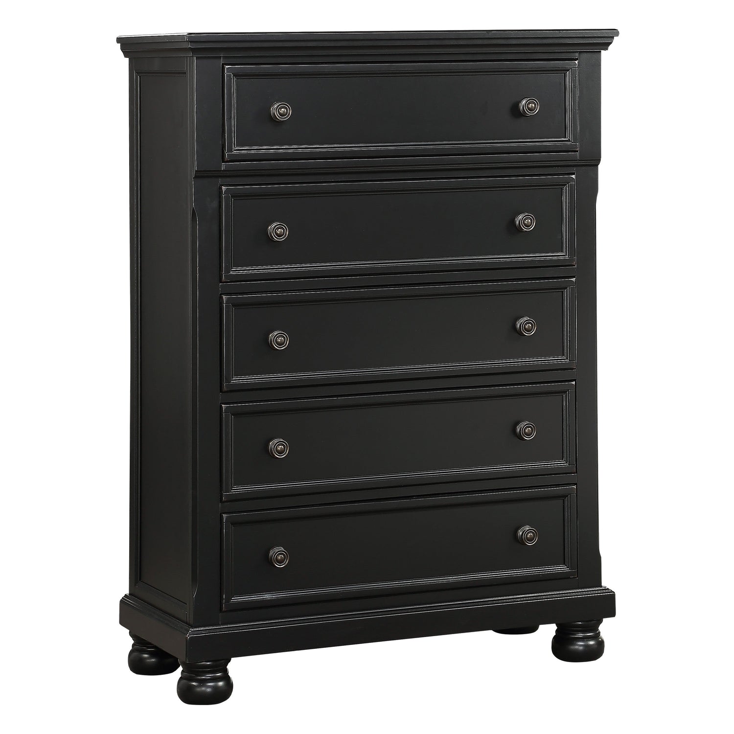 Laurelin Black Sleigh Storage Platform Bedroom Set - SET | 1714BK-3 | 1714BK-5 | 1714BK-6 | 1714BK-4 | 1714BK-9 | 1714KBK-1 | 1714KBK-2 - Bien Home Furniture & Electronics