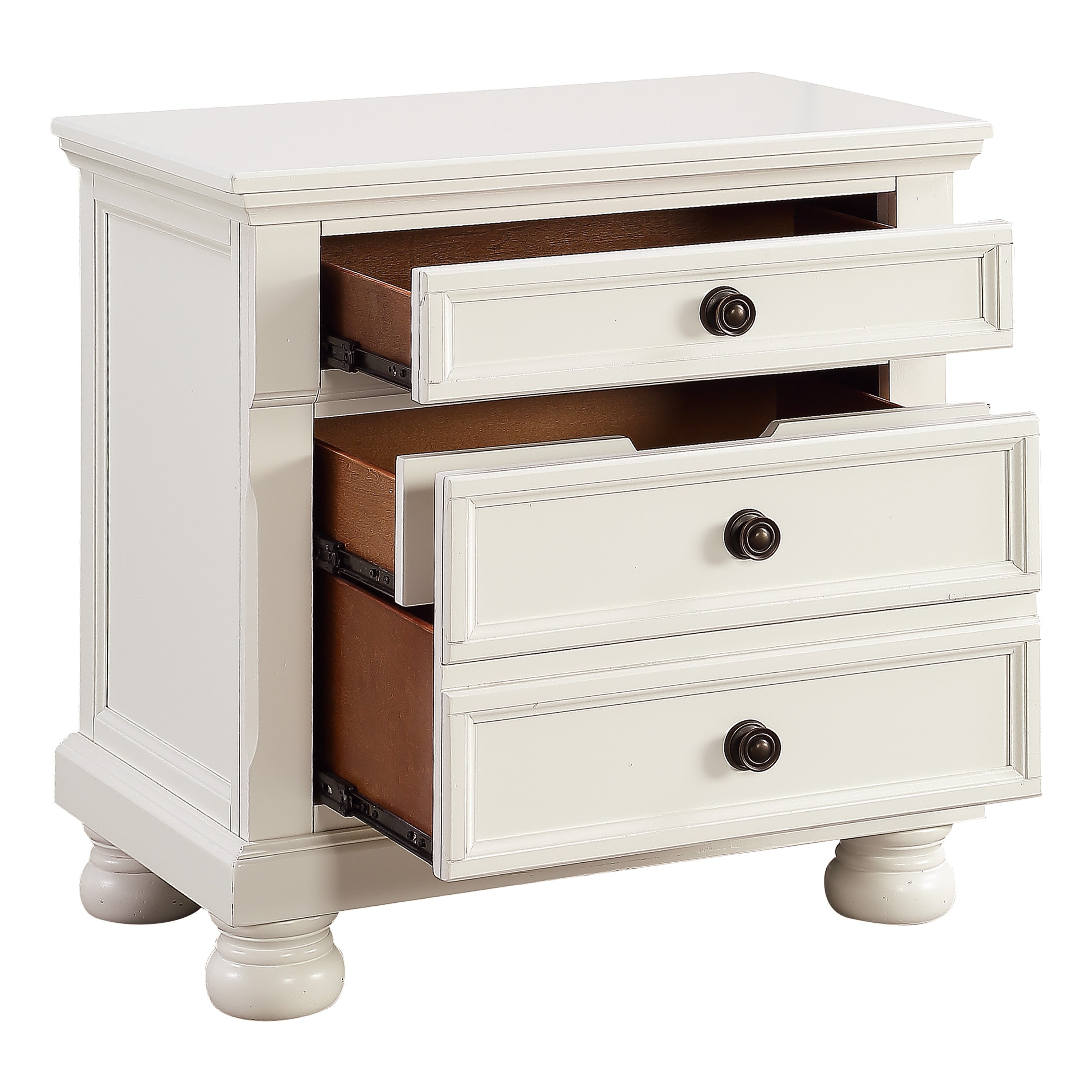 Laurelin White Nightstand - 1714W-4 - Bien Home Furniture & Electronics