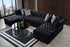 Lauren Black Velvet Double Chaise Sectional - SET | LAURENBLACK-SEC | LAURENBLACK-OTT - Bien Home Furniture & Electronics