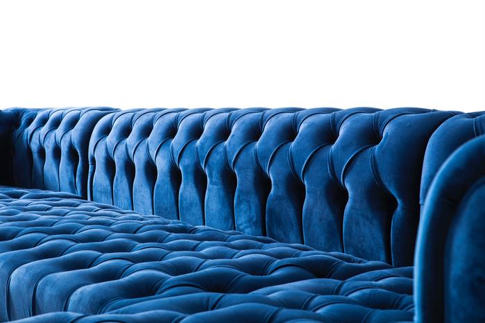 Lauren Blue Velvet Double Chaise Sectional - LAURENBLUE-SEC - Bien Home Furniture & Electronics
