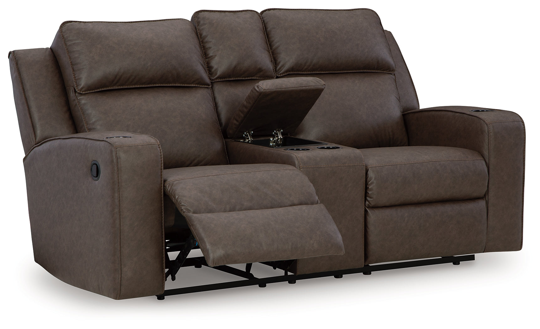 Lavenhorne Granite Reclining Loveseat with Console - 6330694 - Bien Home Furniture & Electronics