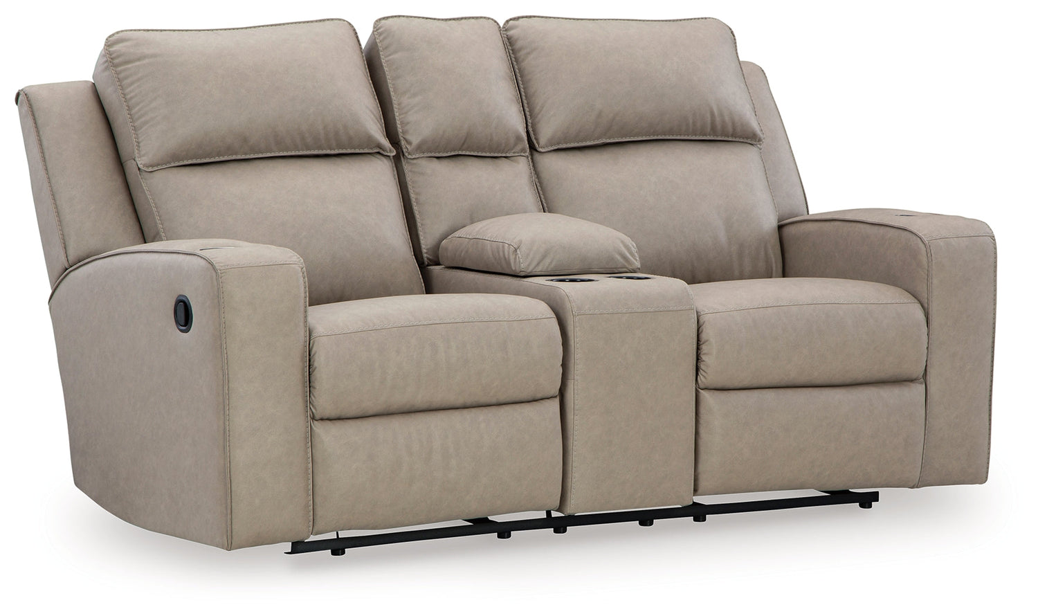 Lavenhorne Pebble Reclining Loveseat with Console - 6330794 - Bien Home Furniture & Electronics