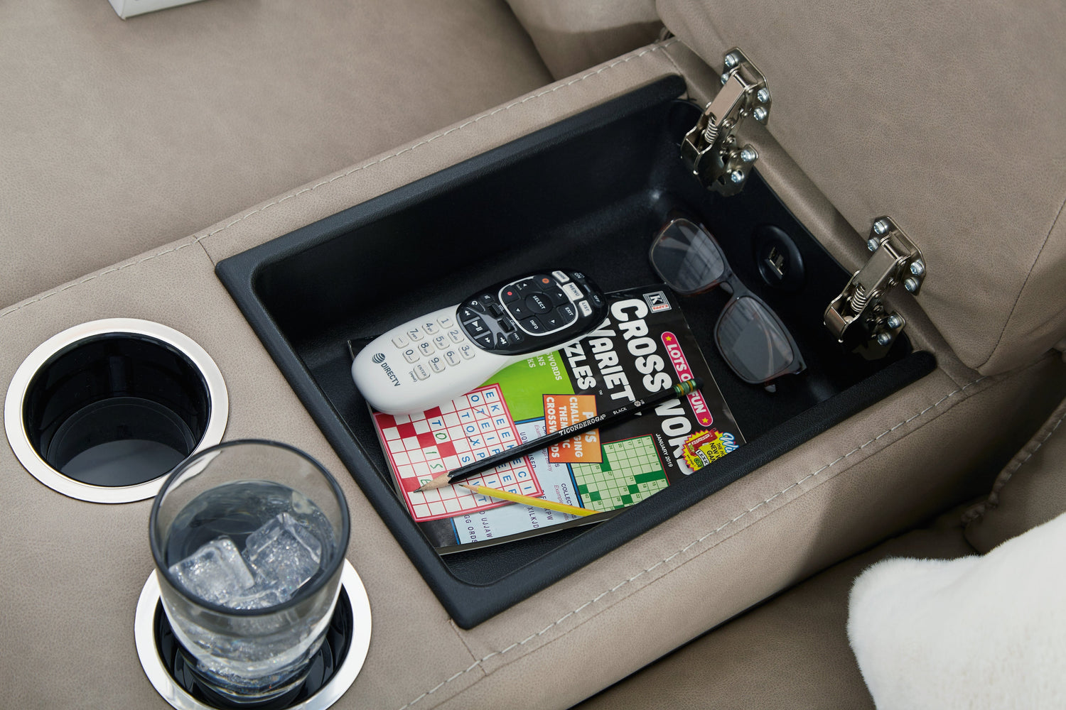 Lavenhorne Pebble Reclining Loveseat with Console - 6330794 - Bien Home Furniture & Electronics