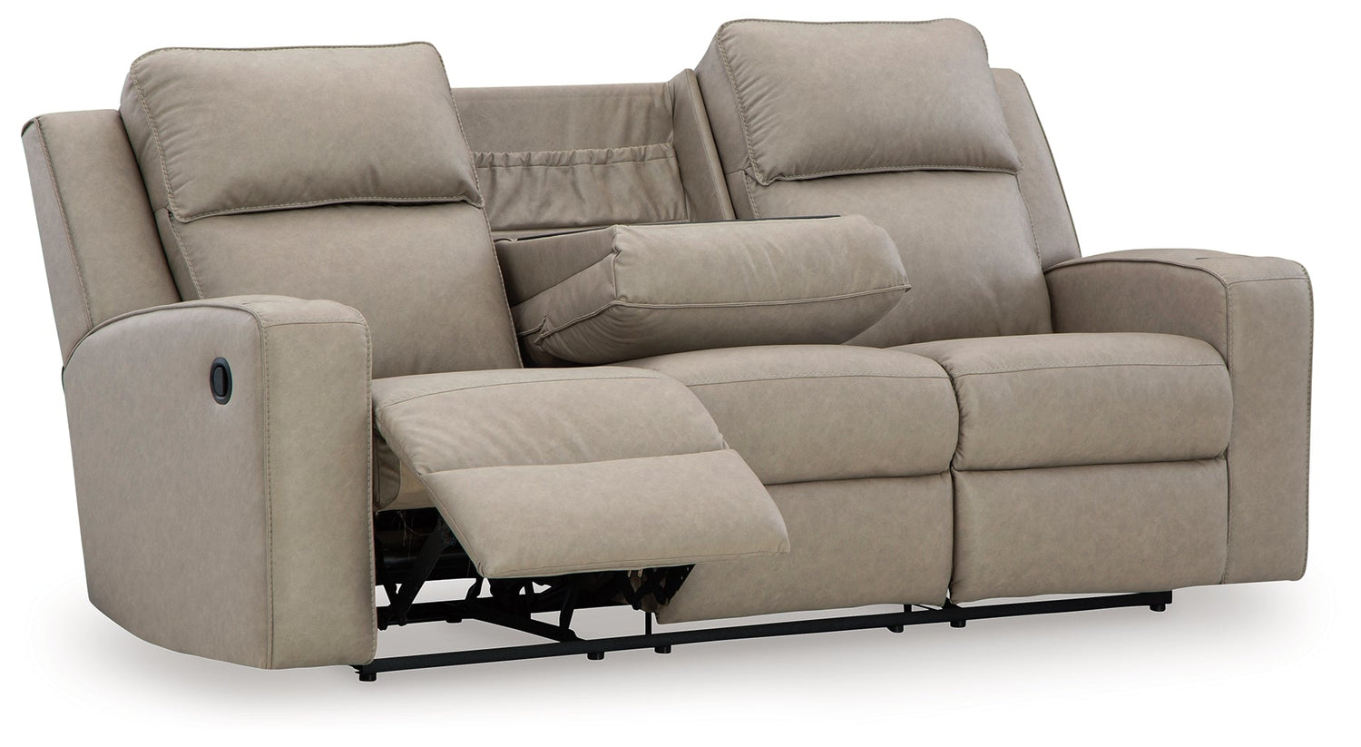 Lavenhorne Pebble Reclining Sofa with Drop Down Table - 6330789 - Bien Home Furniture & Electronics