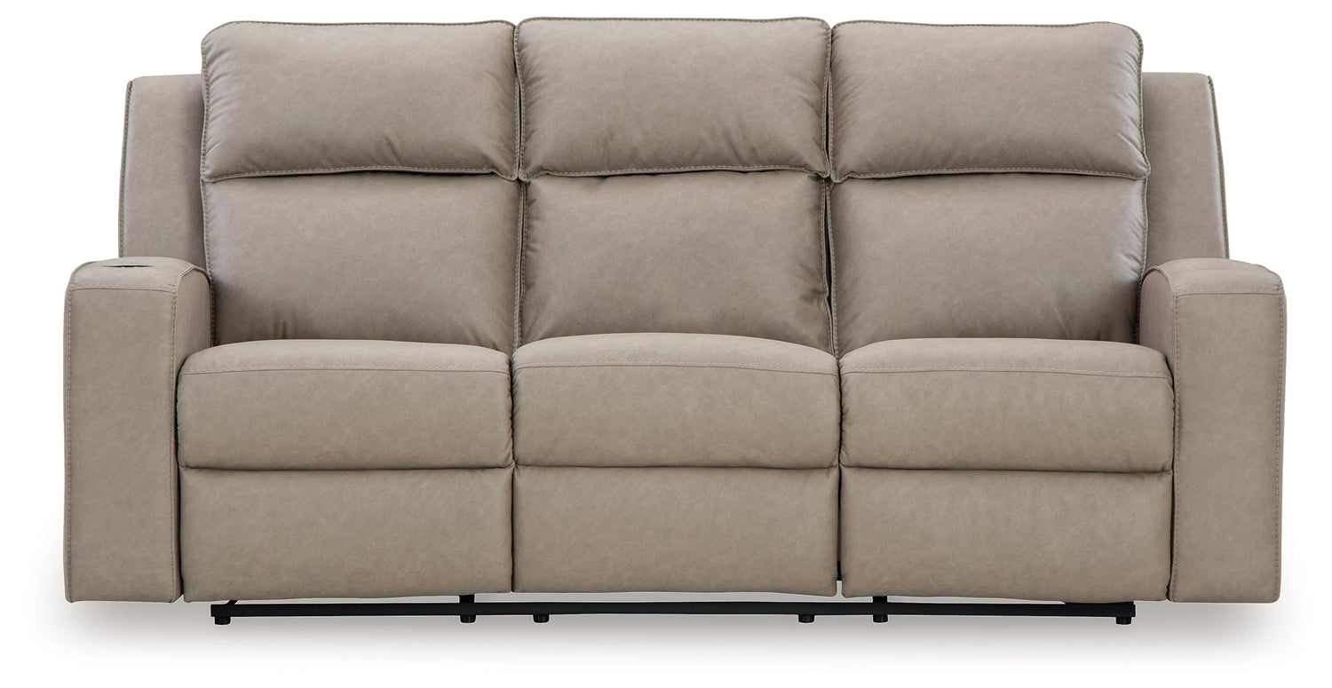 Lavenhorne Pebble Reclining Sofa with Drop Down Table - 6330789 - Bien Home Furniture & Electronics