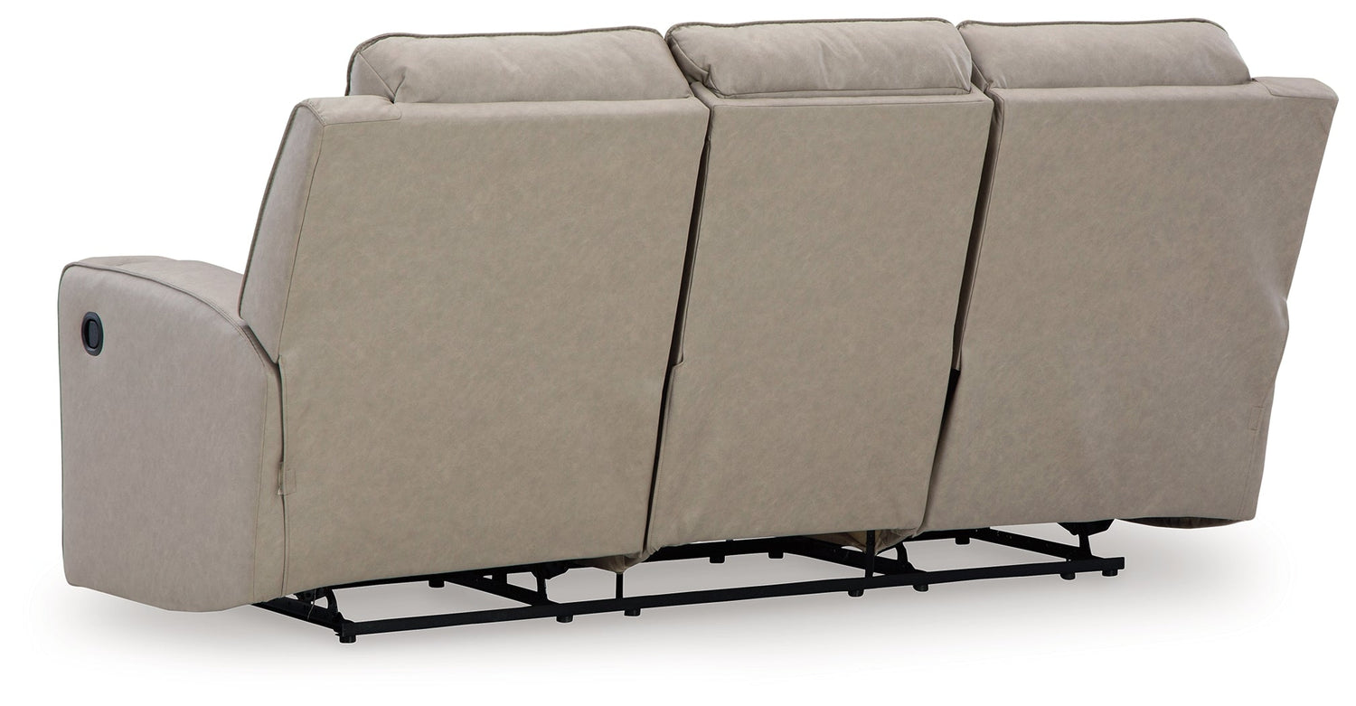 Lavenhorne Pebble Reclining Sofa with Drop Down Table - 6330789 - Bien Home Furniture & Electronics
