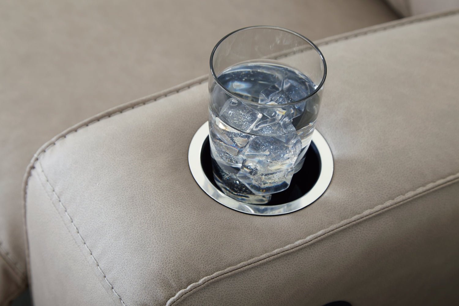 Lavenhorne Pebble Reclining Sofa with Drop Down Table - 6330789 - Bien Home Furniture & Electronics