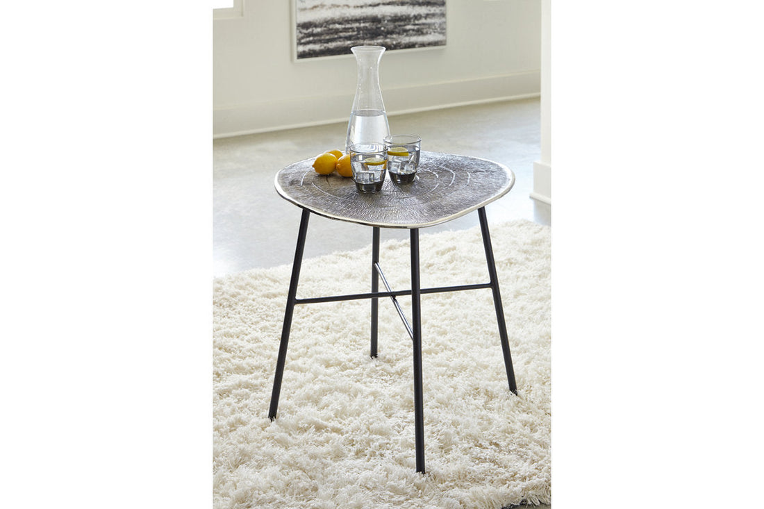 Laverford Chrome/Black End Table - T836-6 - Bien Home Furniture &amp; Electronics