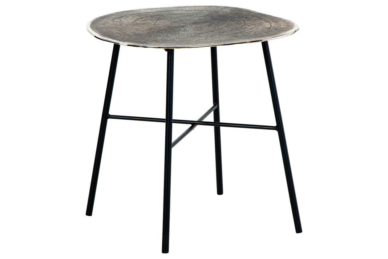 Laverford Chrome/Black End Table - T836-6 - Bien Home Furniture & Electronics
