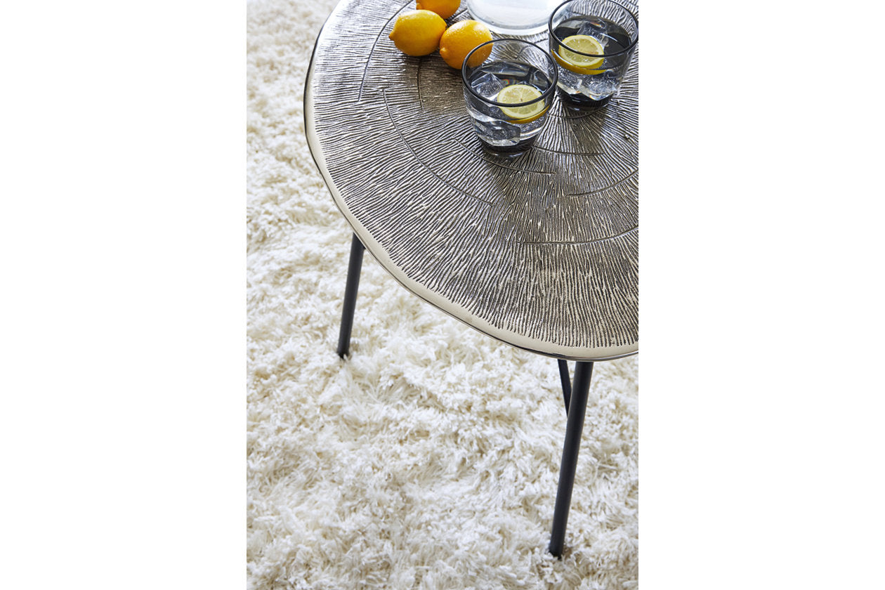 Laverford Chrome/Black End Table - T836-6 - Bien Home Furniture & Electronics