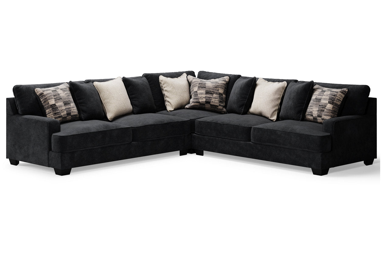 Lavernett Charcoal 3-Piece Sectional - SET | 5960366 | 5960367 | 5960377 - Bien Home Furniture & Electronics
