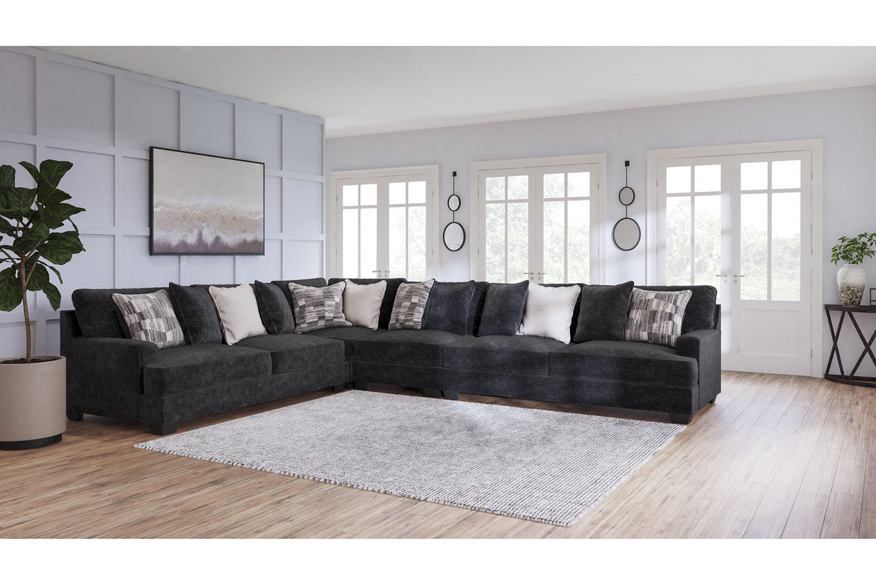 Lavernett Charcoal 4-Piece Sectional - SET | 5960366 | 5960367 | 5960377 | 5960346 - Bien Home Furniture & Electronics
