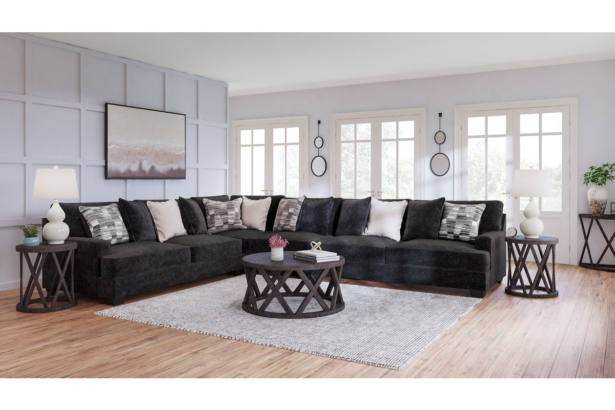 Lavernett Charcoal 4-Piece Sectional - SET | 5960366 | 5960367 | 5960377 | 5960346 - Bien Home Furniture & Electronics