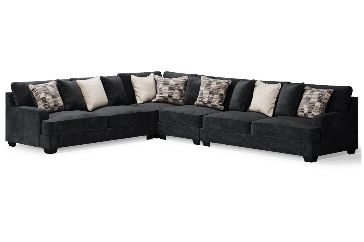 Lavernett Charcoal 4-Piece Sectional - SET | 5960366 | 5960367 | 5960377 | 5960346 - Bien Home Furniture & Electronics