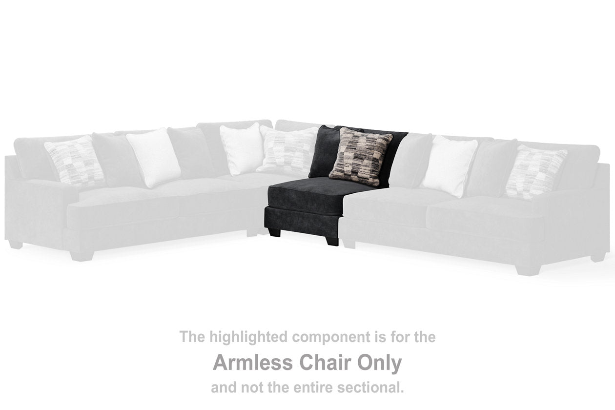 Lavernett Charcoal Armless Chair - 5960346 - Bien Home Furniture & Electronics