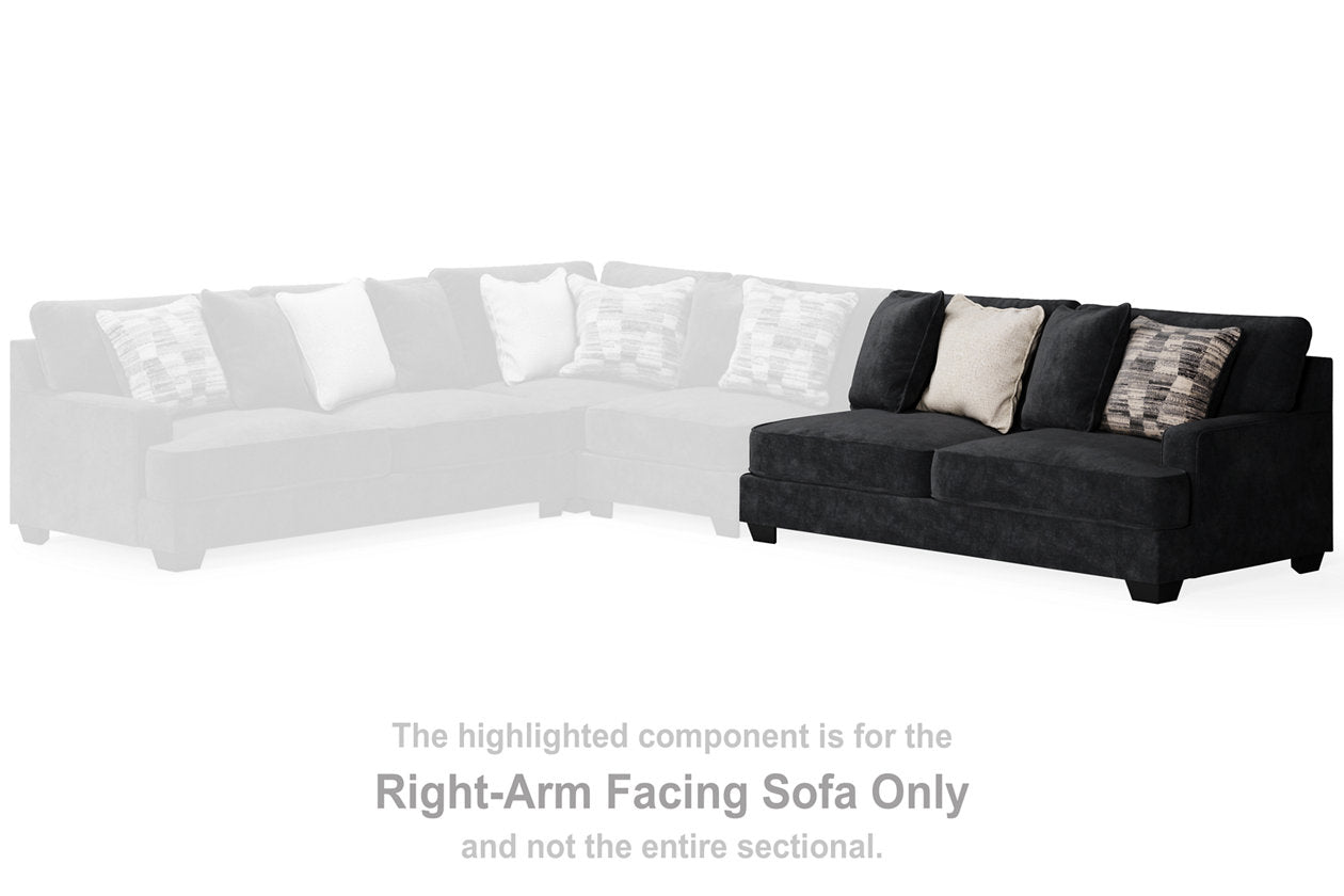 Lavernett Charcoal Right-Arm Facing Sofa - 5960367 - Bien Home Furniture & Electronics