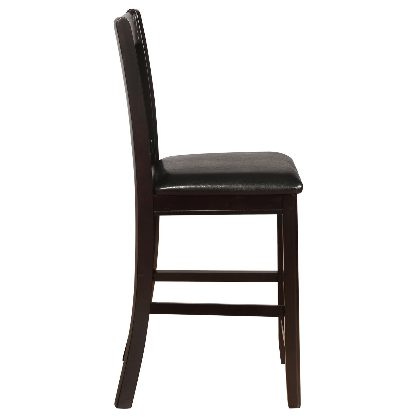 Lavon Black/Espresso Upholstered Counter Height Stools, Set of 2 - 102889 - Bien Home Furniture & Electronics
