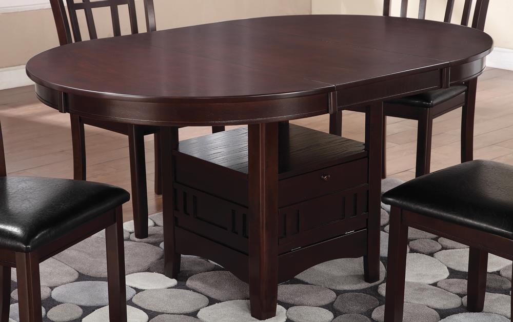 Lavon Espresso Dining Table with Storage - 102671 - Bien Home Furniture & Electronics