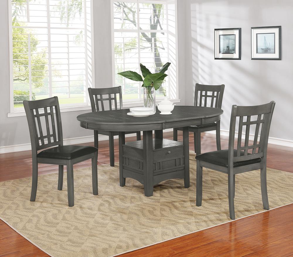 Lavon Medium Gray Dining Table with Storage - 108211 - Bien Home Furniture & Electronics