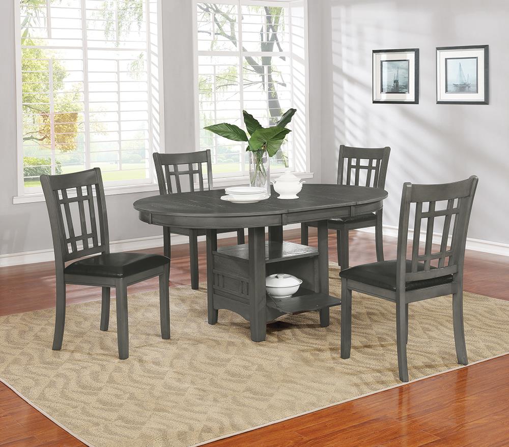 Lavon Medium Gray Dining Table with Storage - 108211 - Bien Home Furniture & Electronics