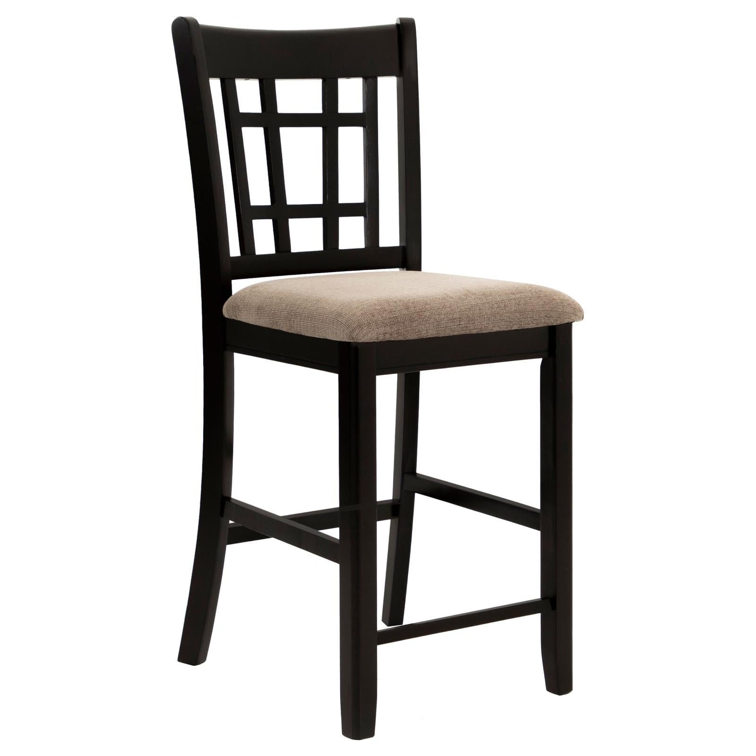 Lavon Tan/Espresso Lattice Back Counter Stools, Set of 2 - 105279 - Bien Home Furniture & Electronics