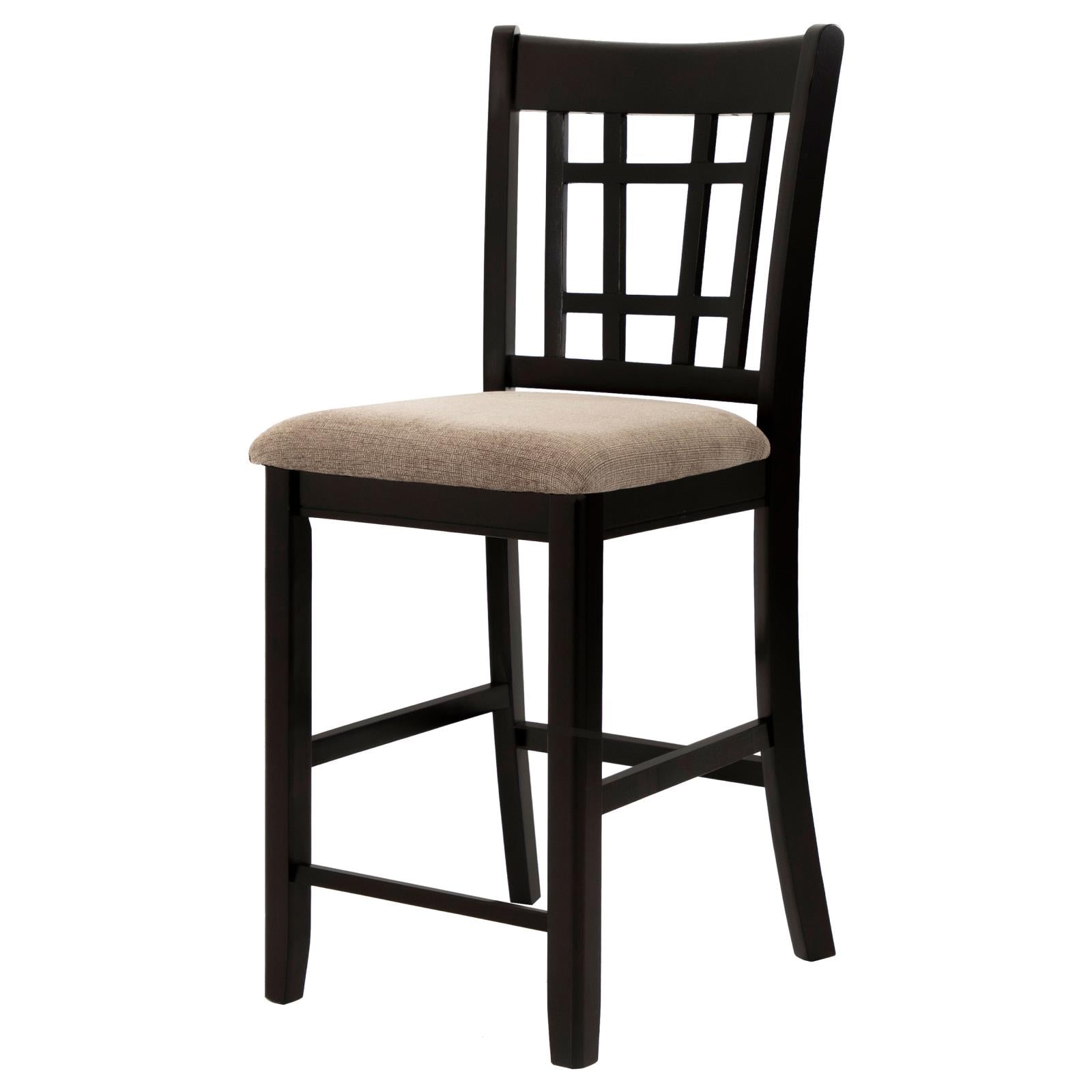 Lavon Tan/Espresso Lattice Back Counter Stools, Set of 2 - 105279 - Bien Home Furniture & Electronics