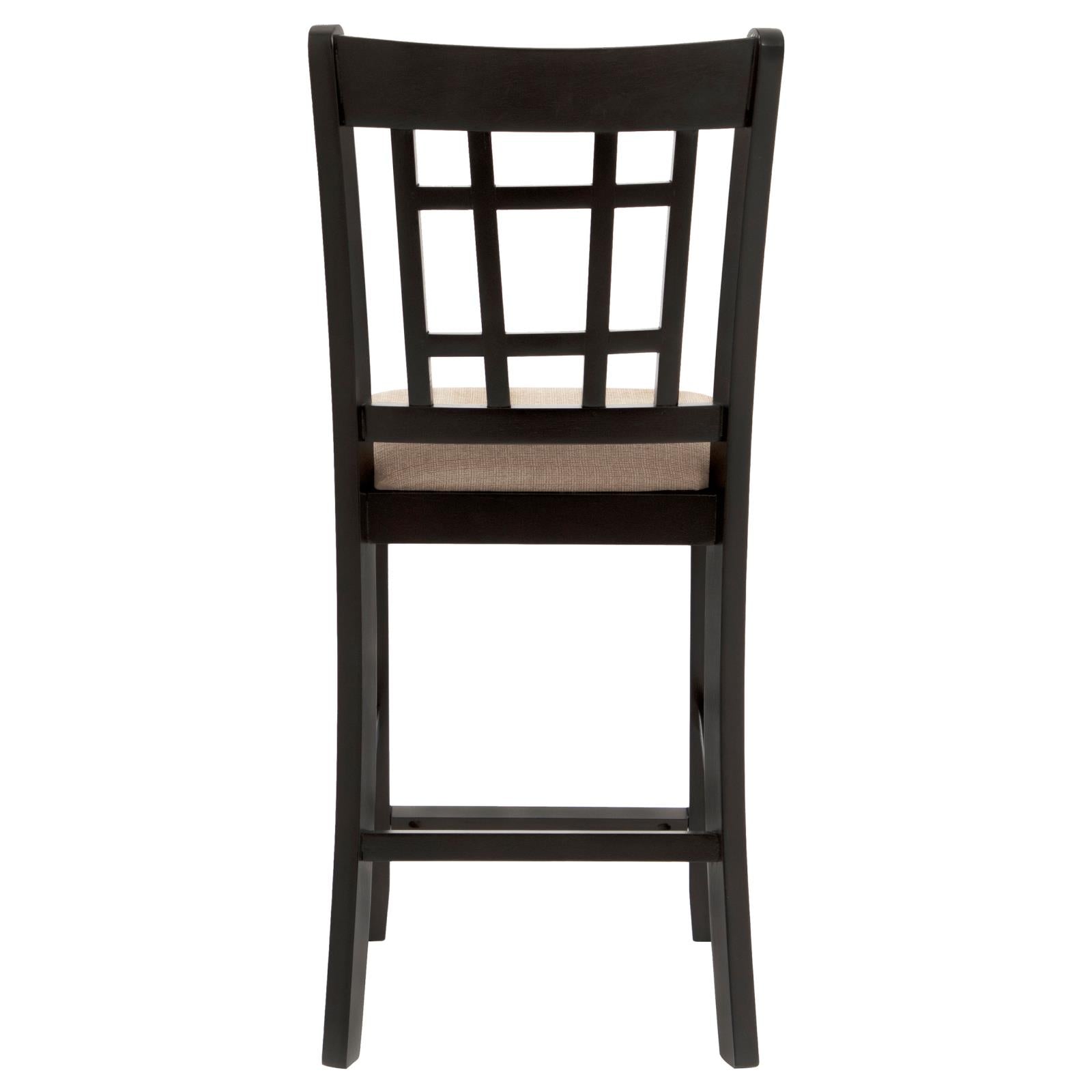 Lavon Tan/Espresso Lattice Back Counter Stools, Set of 2 - 105279 - Bien Home Furniture & Electronics
