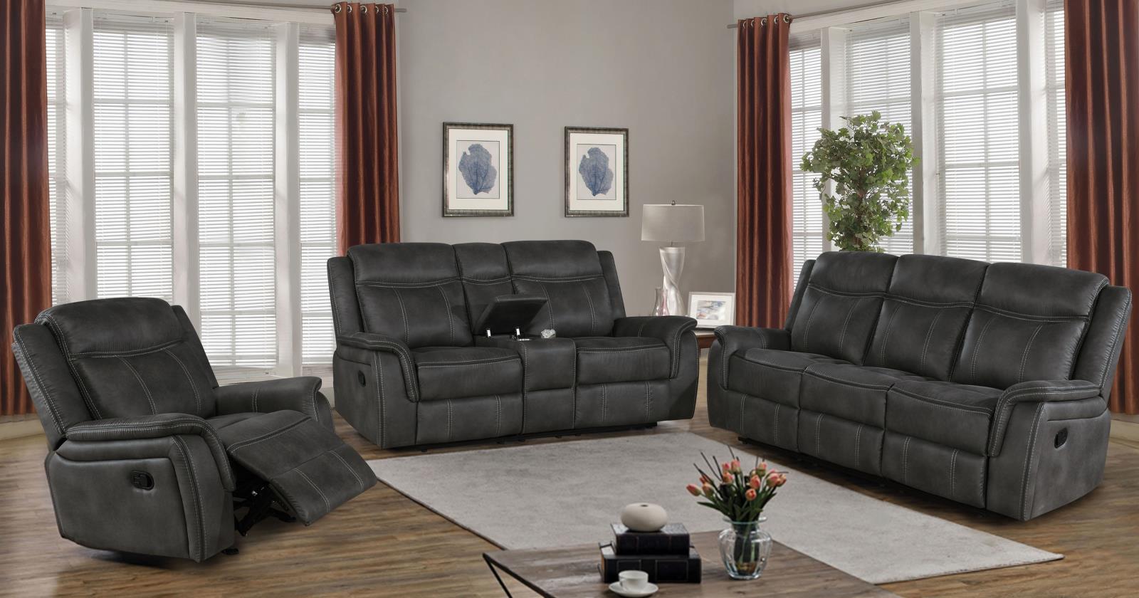 Lawrence Upholstered Tufted Living Room Set - 603504-S3 - Bien Home Furniture & Electronics