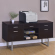 Lawtey Cappuccino 5-Drawer Credenza with Adjustable Shelf - 801522 - Bien Home Furniture & Electronics
