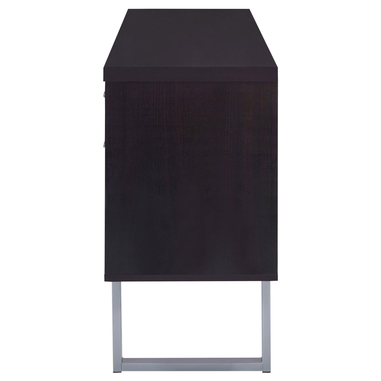 Lawtey Cappuccino 5-Drawer Credenza with Adjustable Shelf - 801522 - Bien Home Furniture & Electronics