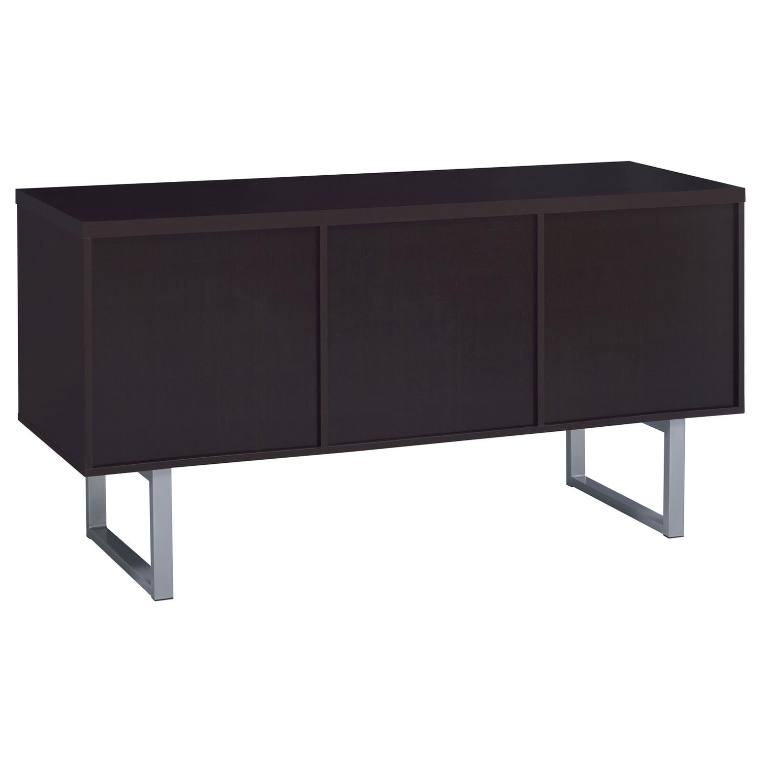 Lawtey Cappuccino 5-Drawer Credenza with Adjustable Shelf - 801522 - Bien Home Furniture & Electronics